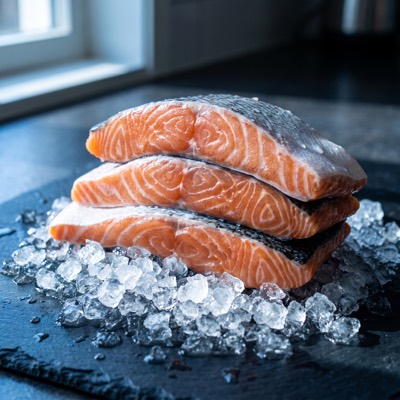 Salmón porcionado
